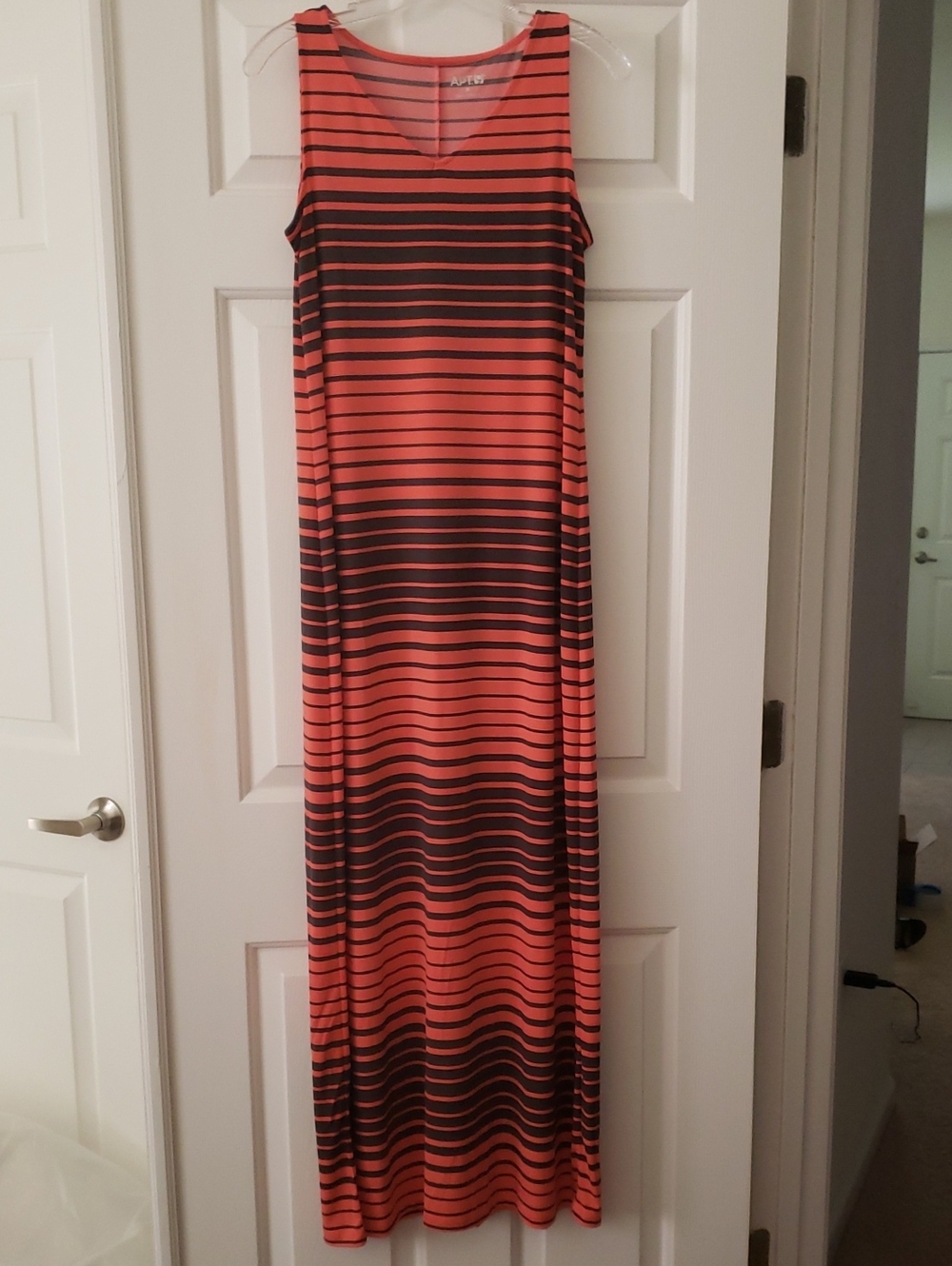 Apt. 9 Pink and Black Striped Tank Top